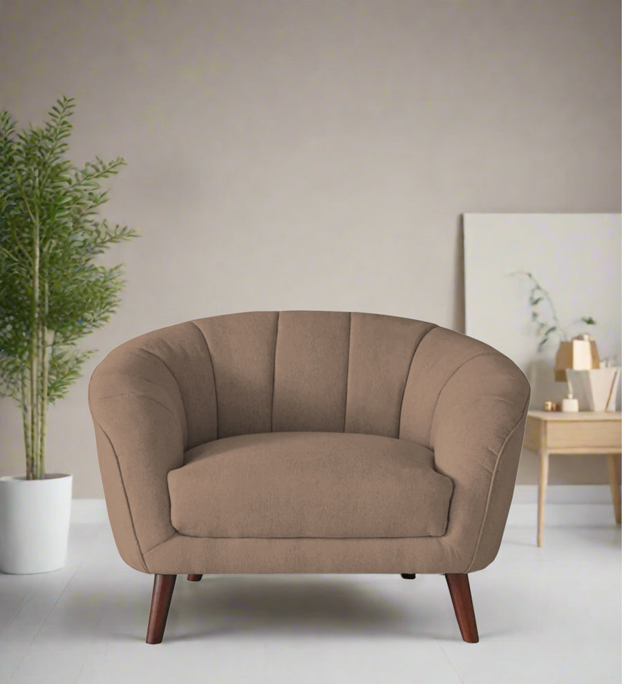 Benjamin  1 Seater Fabric Sofa - Cookie Beige by Febonic Living