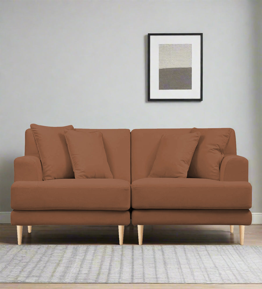 Woody  2 Seater Fabric Sofa - Caramel Beige by Febonic Living