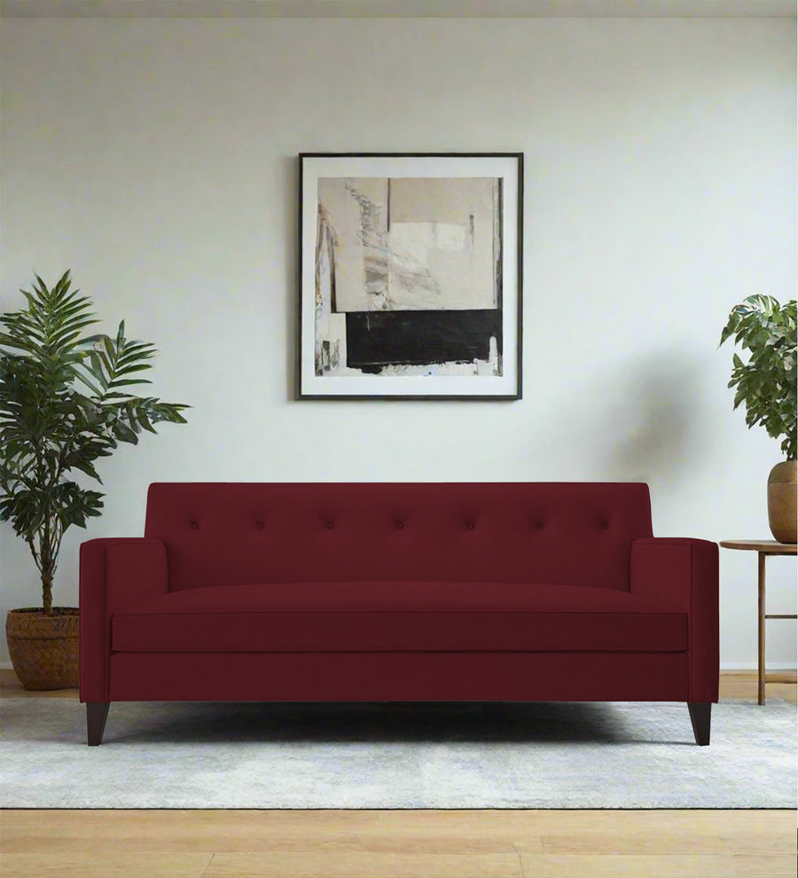 Miller 3 Seater Fabric Sofa - Blood Maroon by Febonic Living