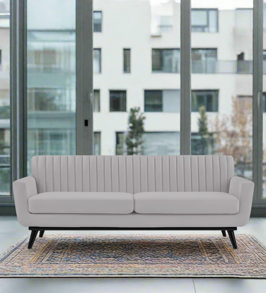 Tucker 3 Seater Velvet Sofa - Concrete Brown by Febonic Living