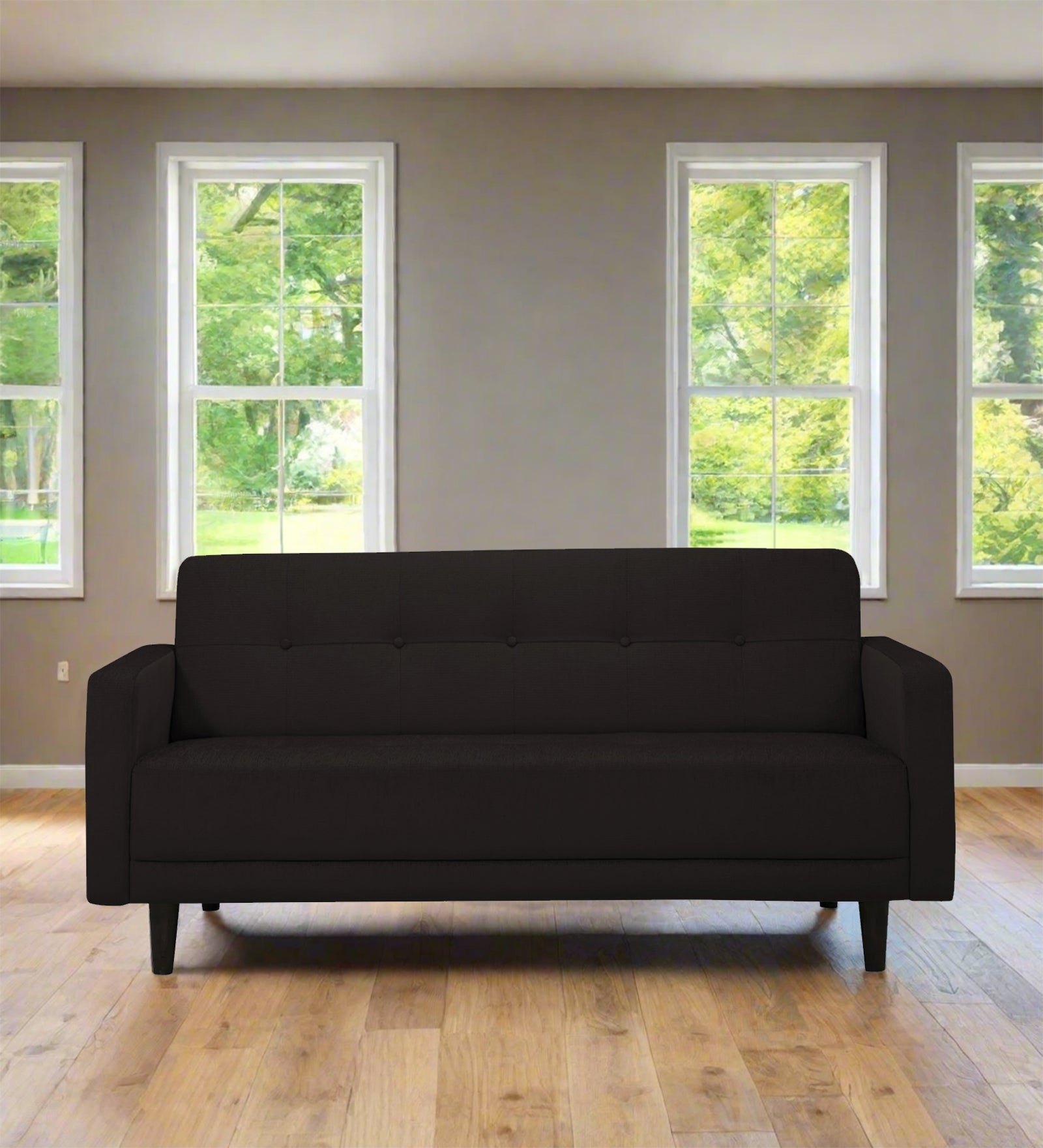 Noha Fabric 2 Seater Sofa In Cara Brown Colour