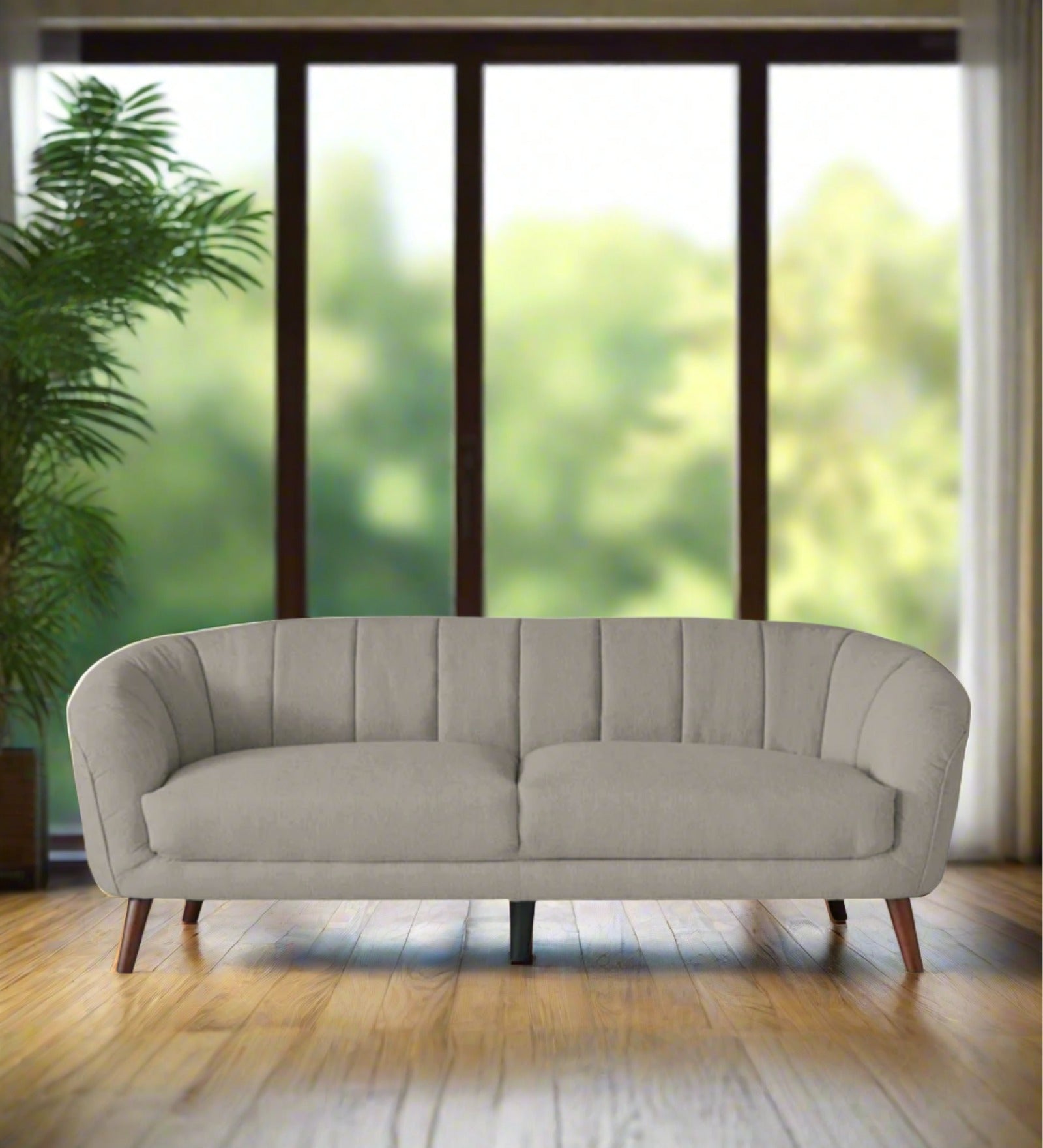 Benjamin Fabric 3 Seater Sofa in Lit Grey Colour