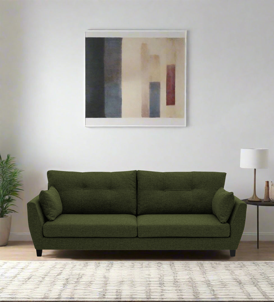 Mario 3 Seater Fabric Sofa - Olive Green by Febonic Living