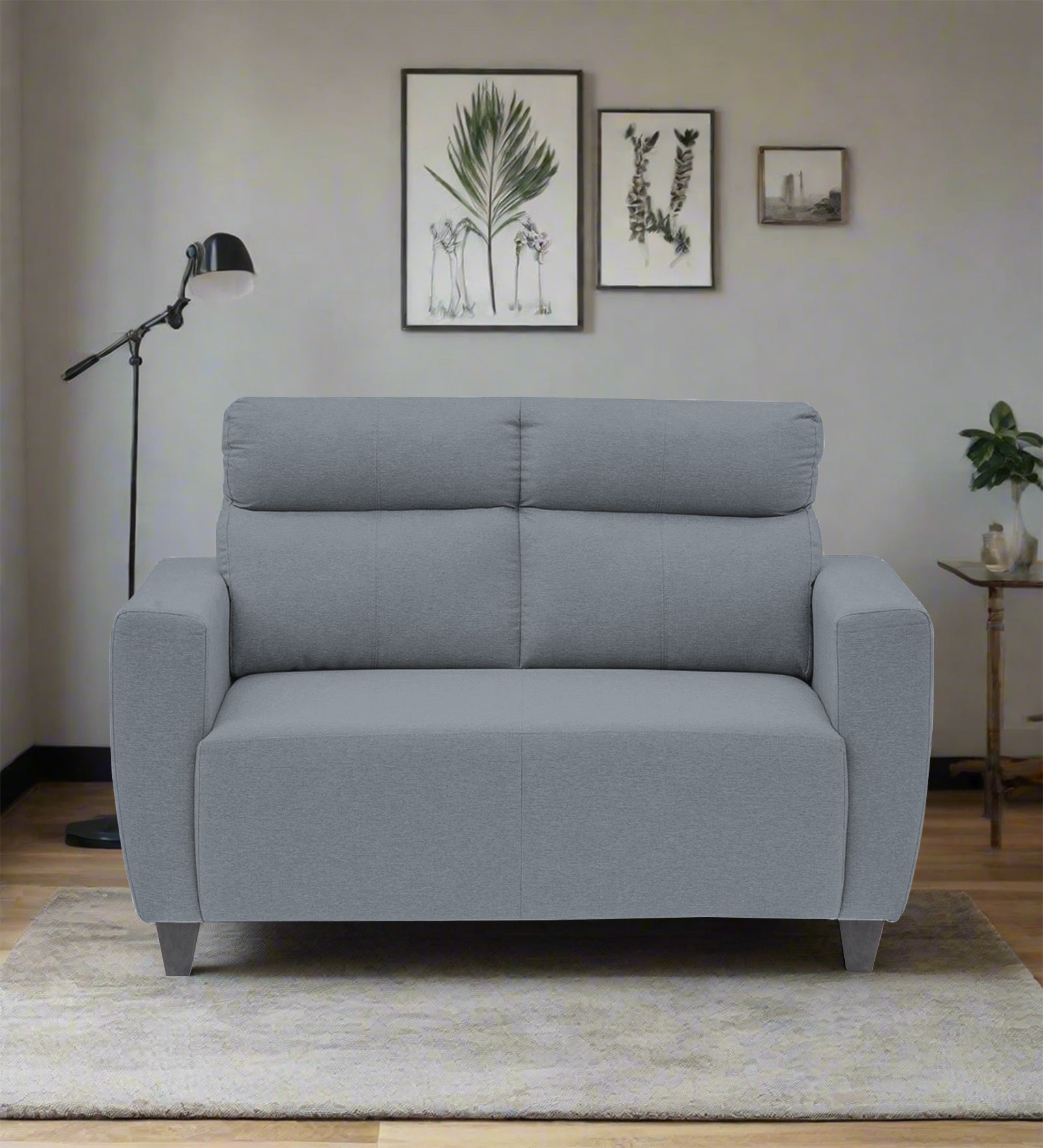 Honor Fabric 2 Seater Sofa In Winter Grey Colour - Febonic Living