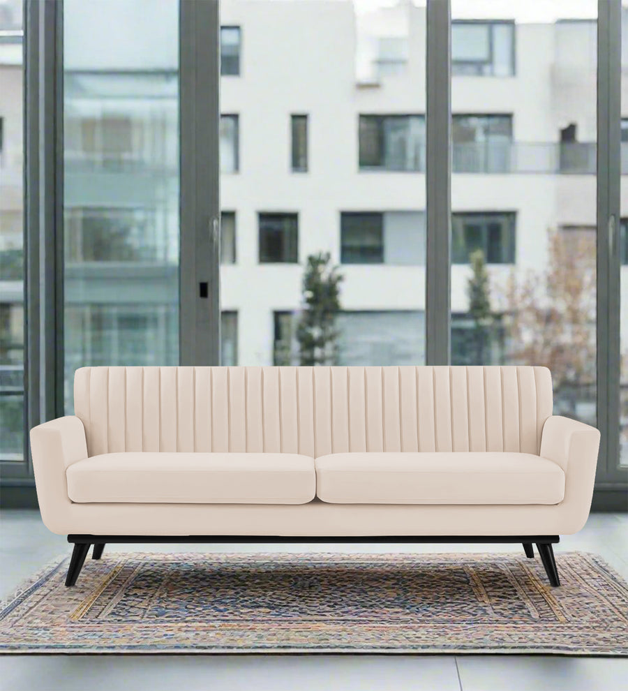 Tucker 3 Seater Velvet Sofa - Camel Beige by Febonic Living