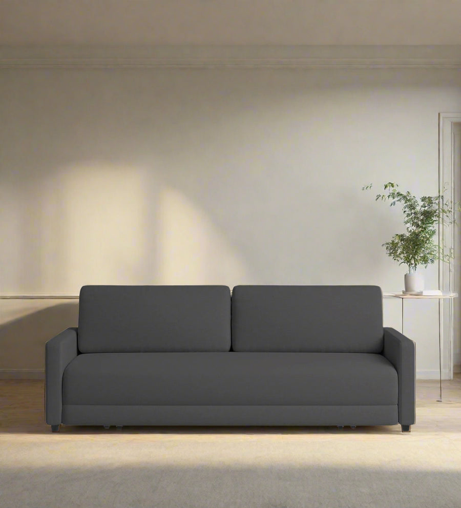 Leora  3 Seater Convertible  Cum Bed Fabric Sofa - Stone Grey by Febonic Living