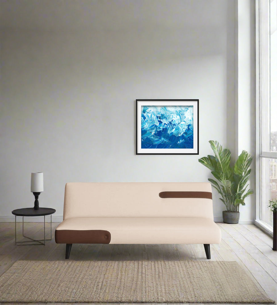 Vedan  3 Seater Convertible  Cum Bed Fabric Sofa - Woom Beige by Febonic Living