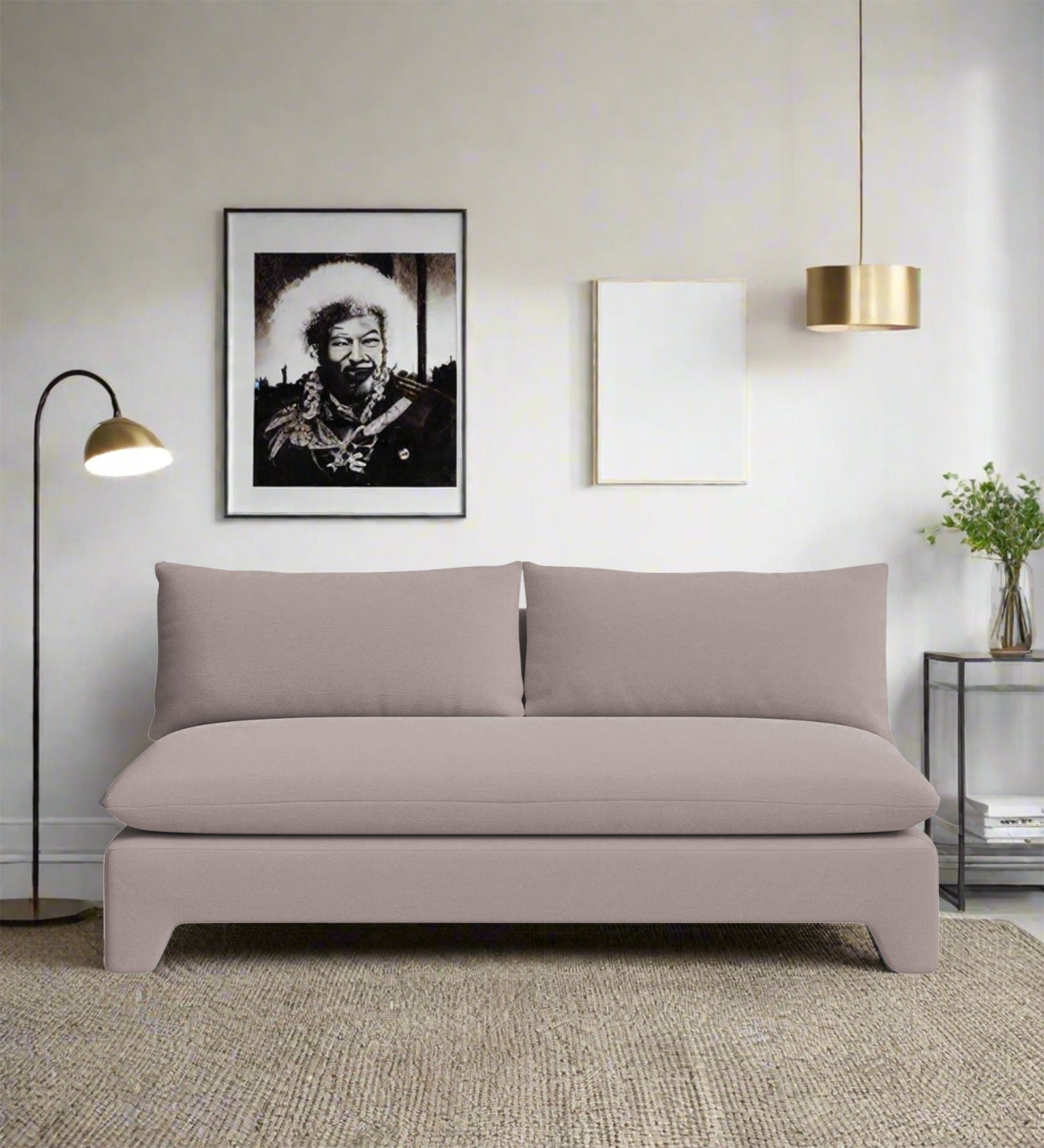 Azura Fabric 3 Seater Sofa In Almond Beige Colour - Febonic Living