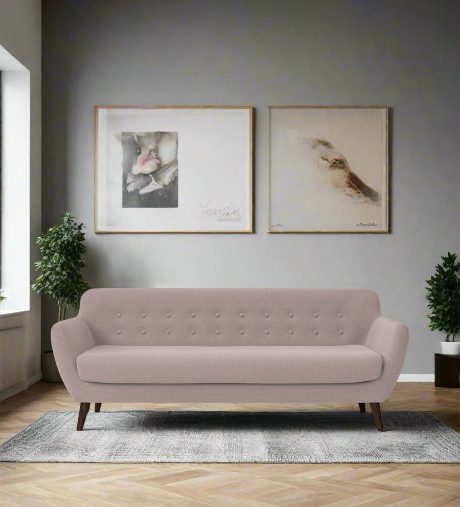 Goofy 3 Seater Fabric Sofa - Almond Beige by Febonic Living