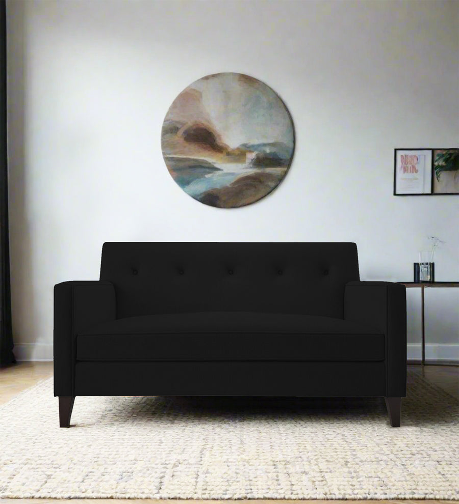Miller  2 Seater Fabric Sofa - Zed Black by Febonic Living