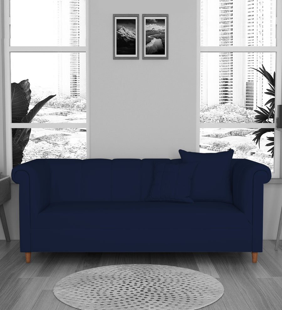 Rubi 3 Seater Velvet Sofa - Indigo Blue by Febonic Living