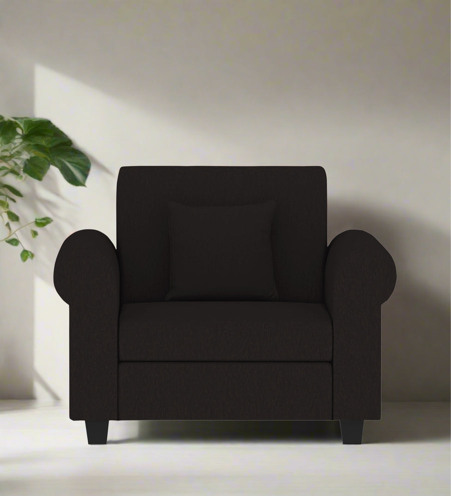 Derado  1 Seater Fabric Sofa - Cara Brown by Febonic Living