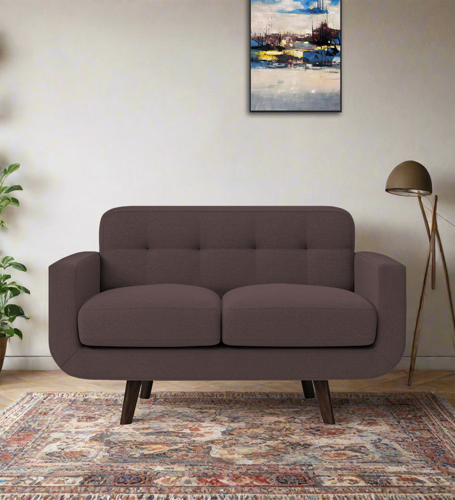 Marsela  2 Seater Fabric Sofa - Night Brown by Febonic Living