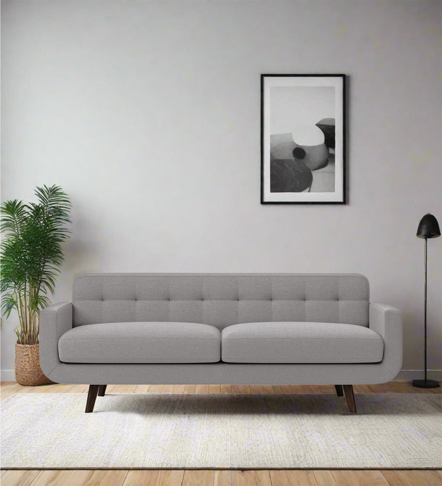 Marsela 3 Seater Fabric Sofa - Silver Grey by Febonic Living
