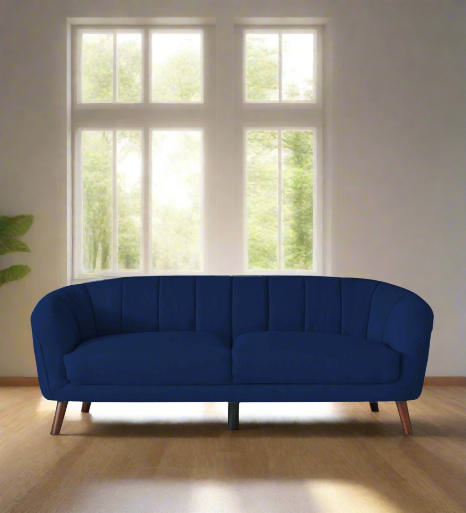 Benjamin Fabric 3 Seater Sofa in Royal Blue Colour