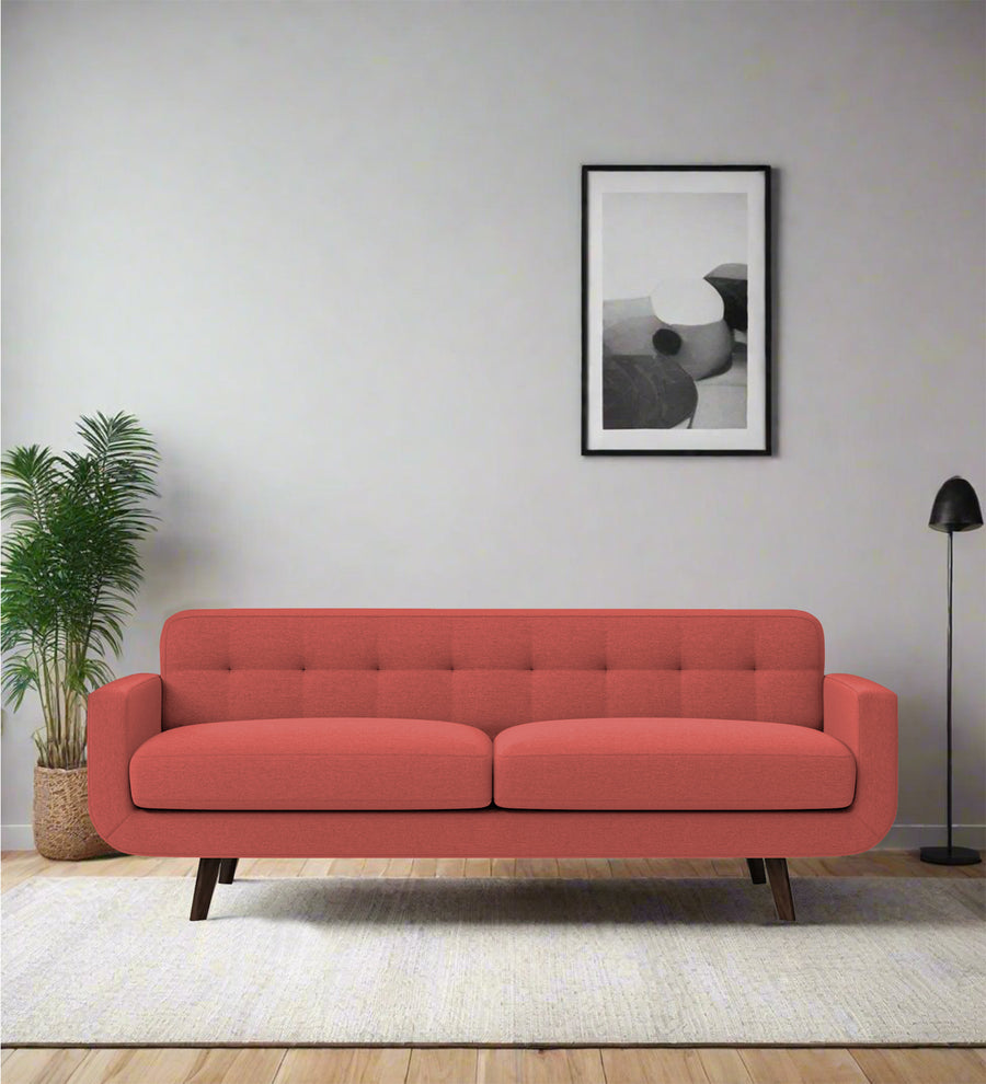 Marsela 3 Seater Fabric Sofa - Salmon Pink by Febonic Living