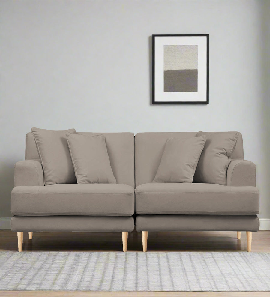 Woody  2 Seater Fabric Sofa - Oat Beige by Febonic Living