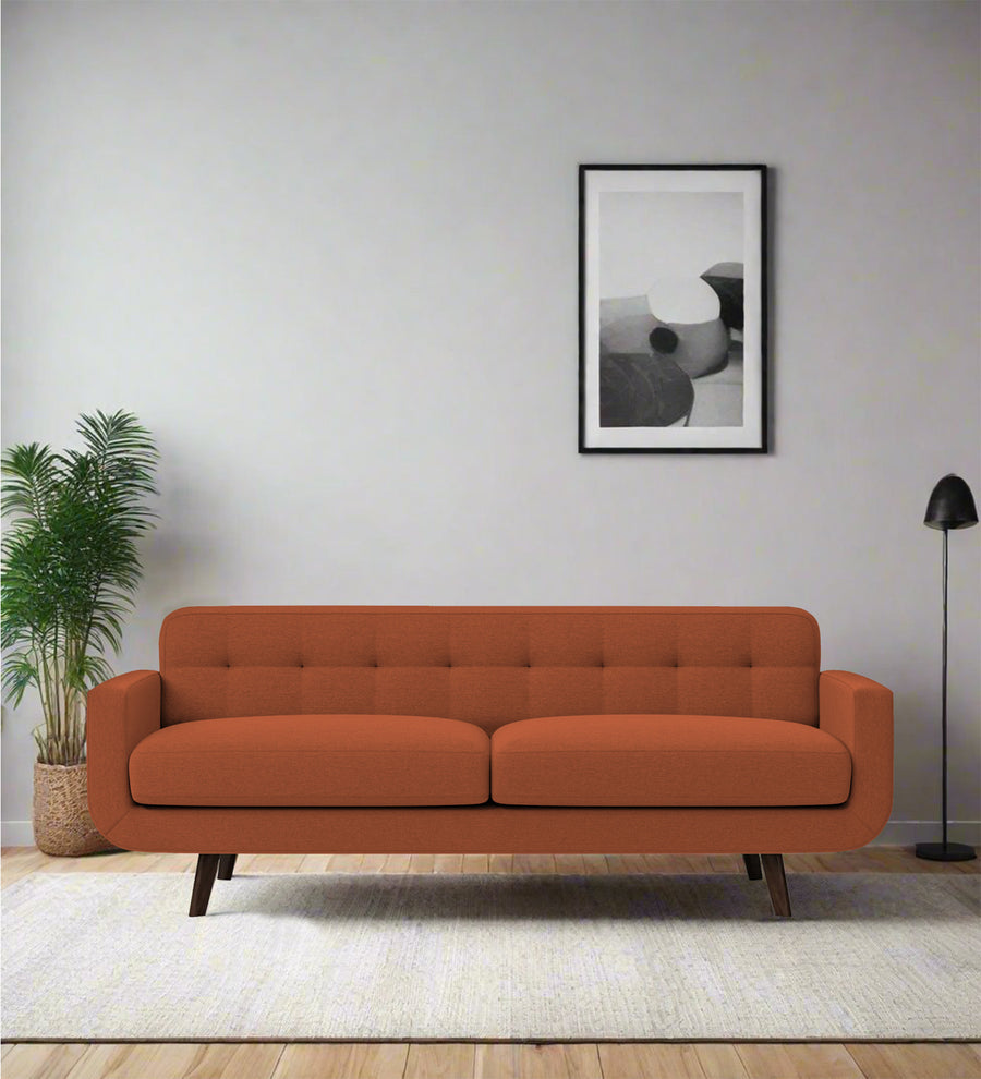 Marsela 3 Seater Fabric Sofa - Royal Orange by Febonic Living