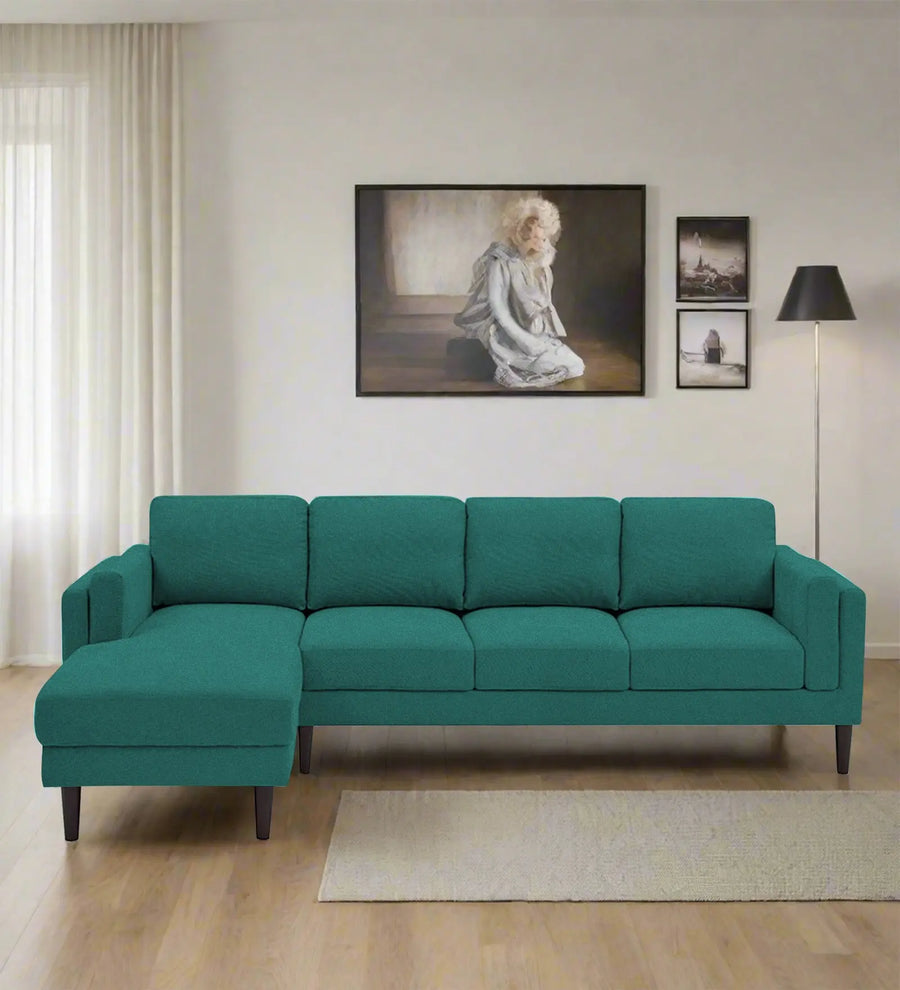 Creata  RHS  (3+Lounger) Fabric Sectional Sofa - Sea Green by Febonic Living