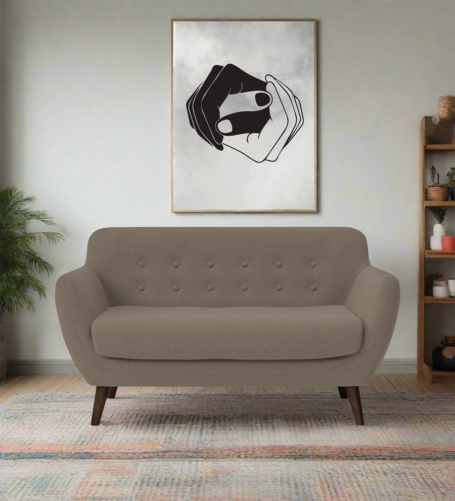 Goofy  2 Seater Fabric Sofa - Hazel Beige by Febonic Living