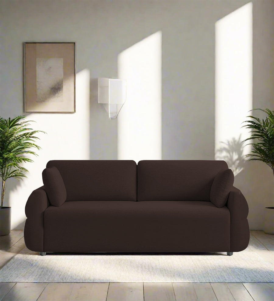Jack 3 Seater Fabric Sofa - Coffee Brown by Febonic Living