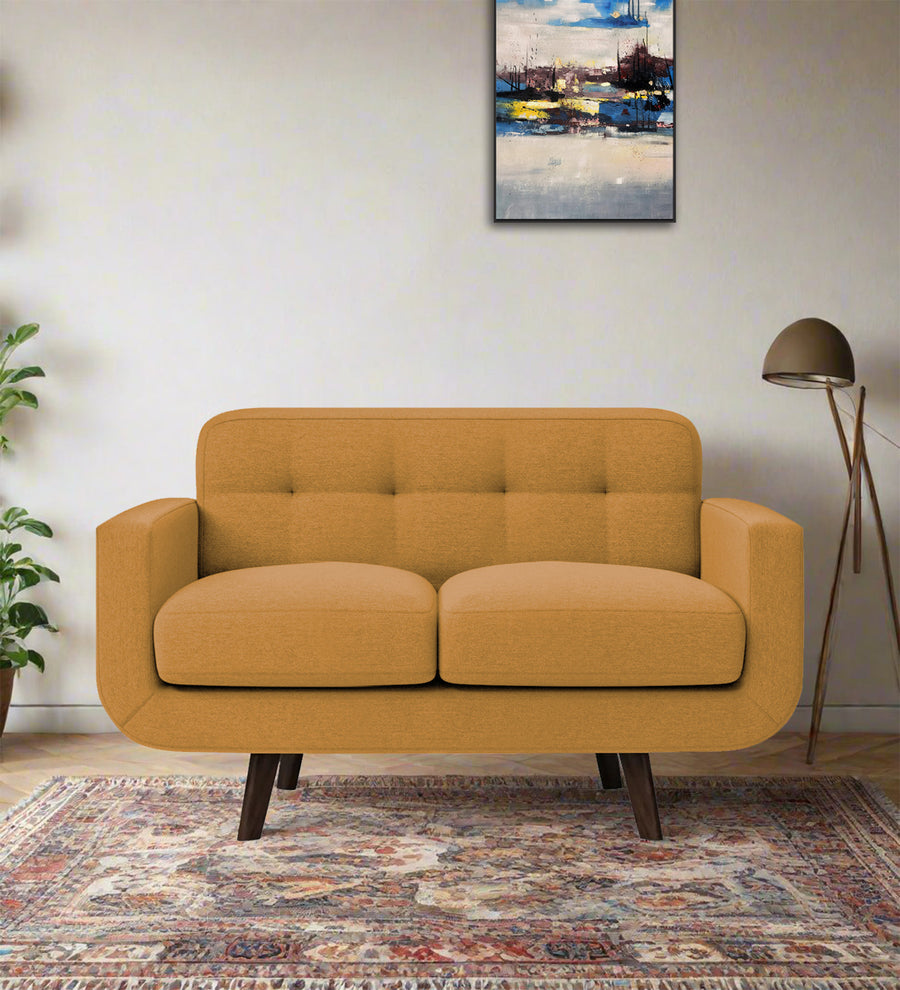 Marsela  2 Seater Fabric Sofa - Corn Yellow by Febonic Living