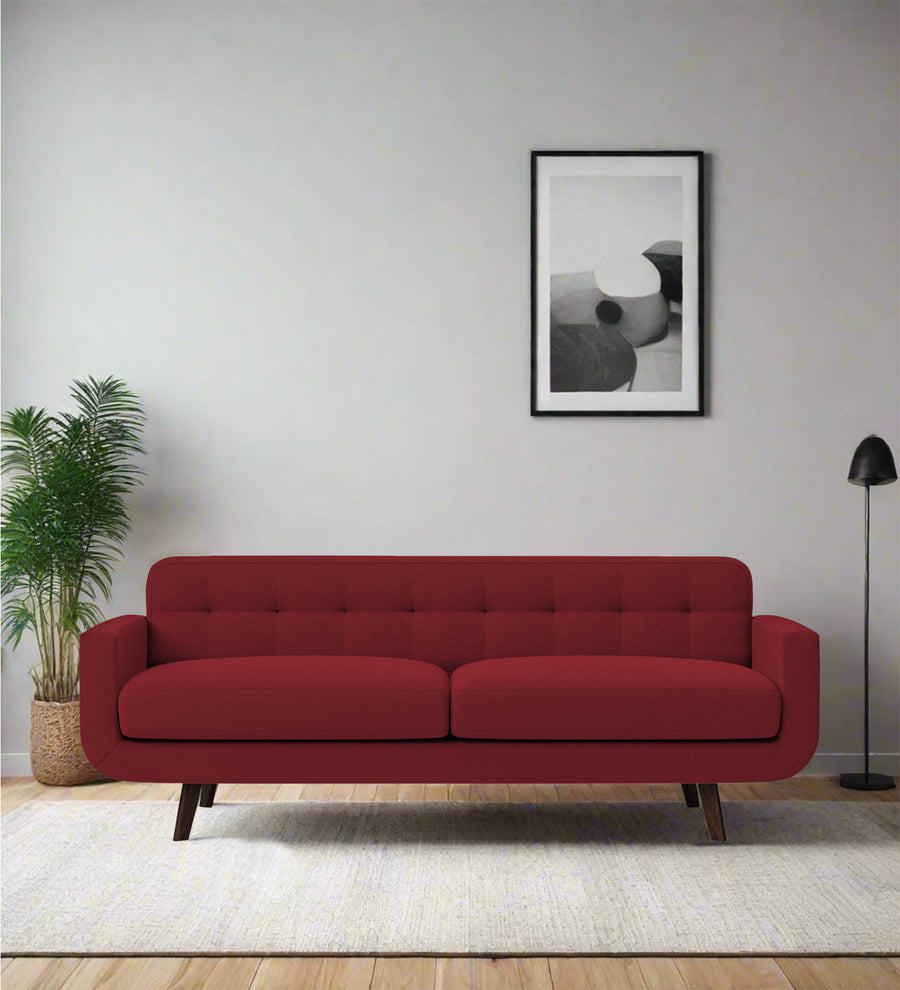 Marsela 3 Seater Fabric Sofa - Chilli Red by Febonic Living