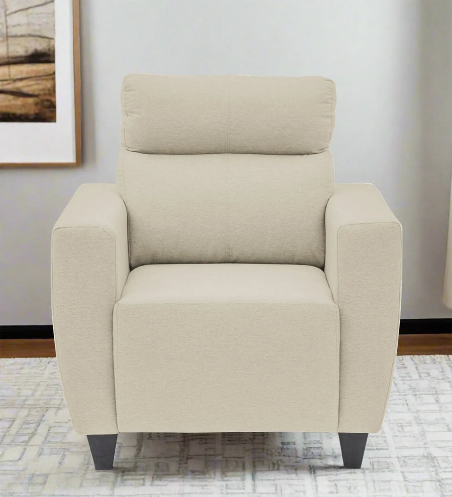 Burban  1 Seater Fabric Sofa - Maple Cream by Febonic Living