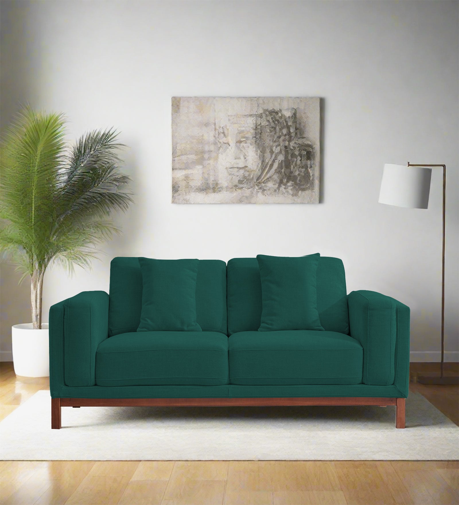 Borry Fabric 2 Seater Sofa in Sage Green Colour - Febonic Living