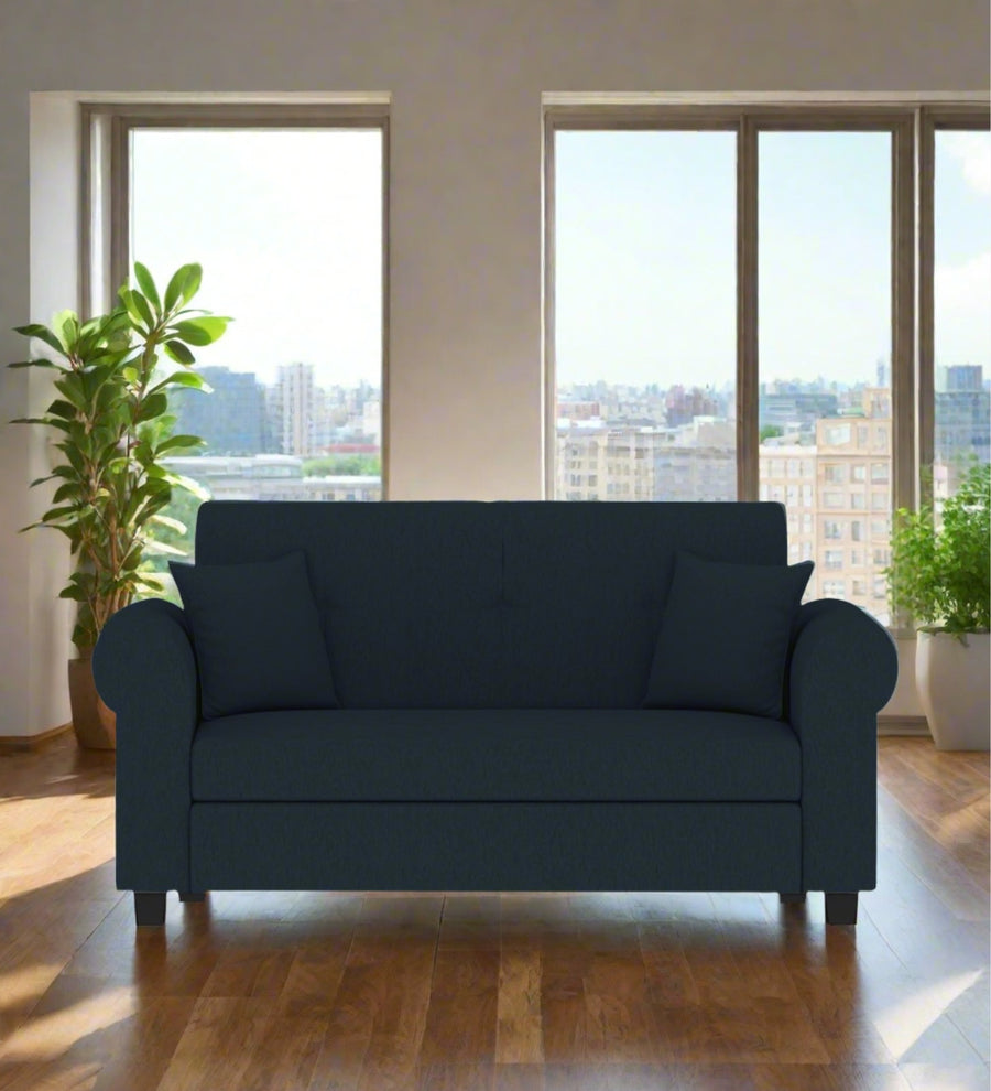 Derado  2 Seater Fabric Sofa - Denim Blue by Febonic Living