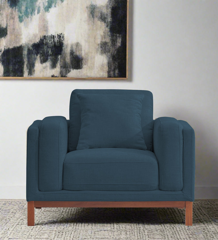 Borry  1 Seater Fabric Sofa - Cool Blue by Febonic Living