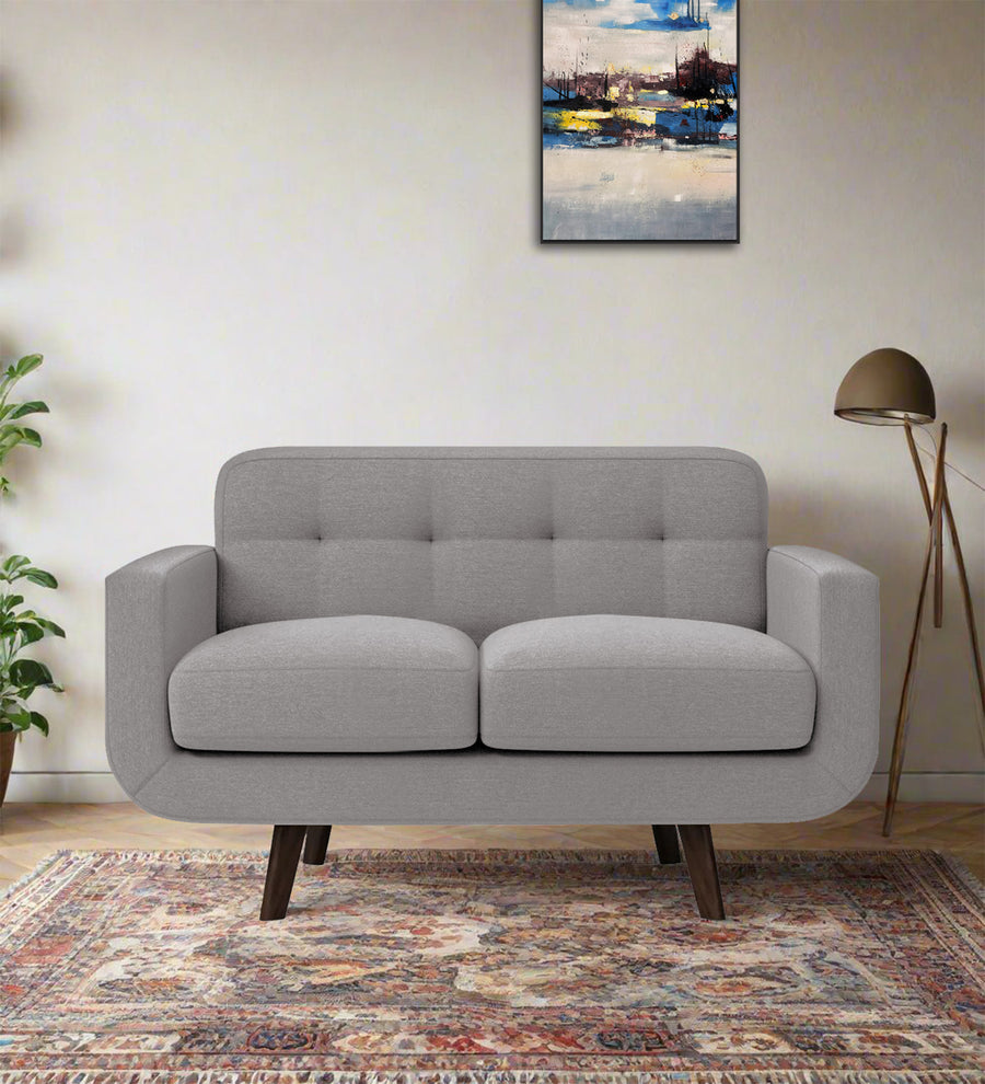 Marsela  2 Seater Fabric Sofa - Silver Grey by Febonic Living