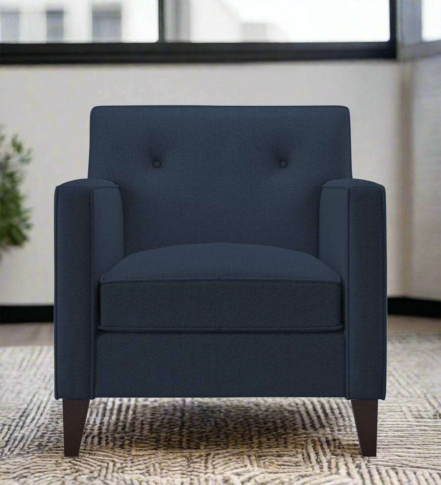 Miller  1 Seater Fabric Sofa - Denim Blue by Febonic Living