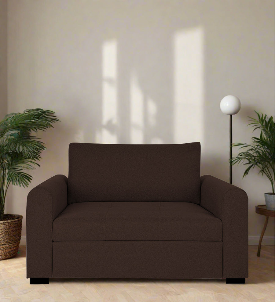 Sigma  1 Seater Fabric Sofa - Coffee Brown by Febonic Living
