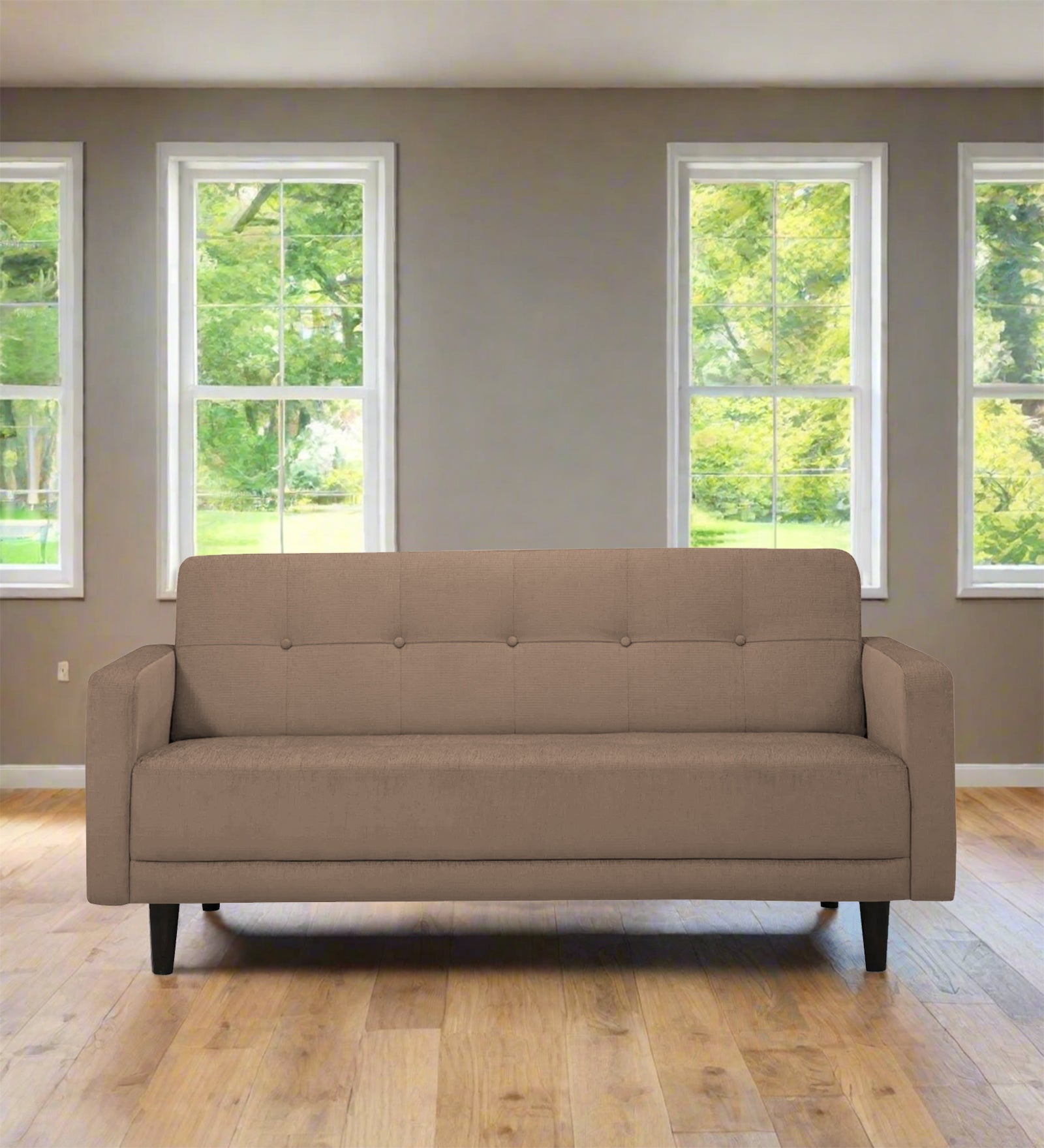 Noha Fabric 2 Seater Sofa in Cookie Beige Colour