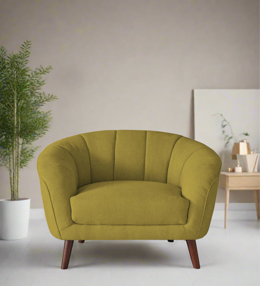 Benjamin  1 Seater Fabric Sofa - Parrot Green by Febonic Living