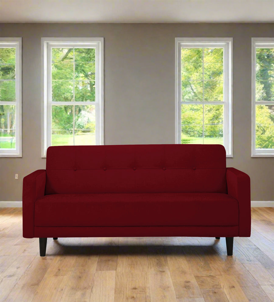 Noha  2 Seater Fabric Sofa - Ruby Red by Febonic Living