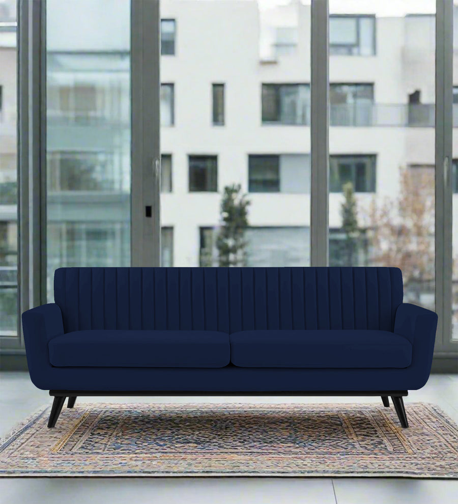 Tucker 3 Seater Velvet Sofa - Indigo Blue by Febonic Living