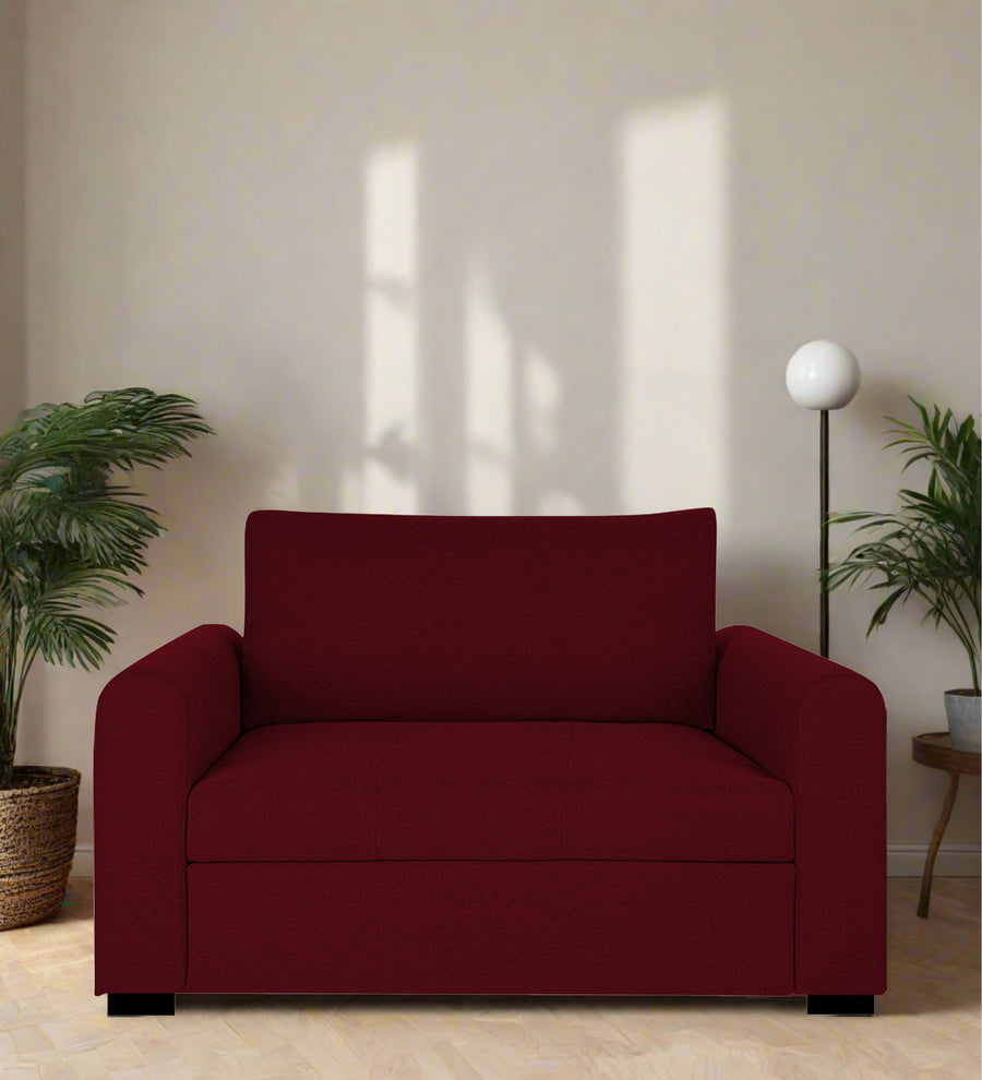 Sigma  1 Seater Fabric Sofa - Ruby Red by Febonic Living