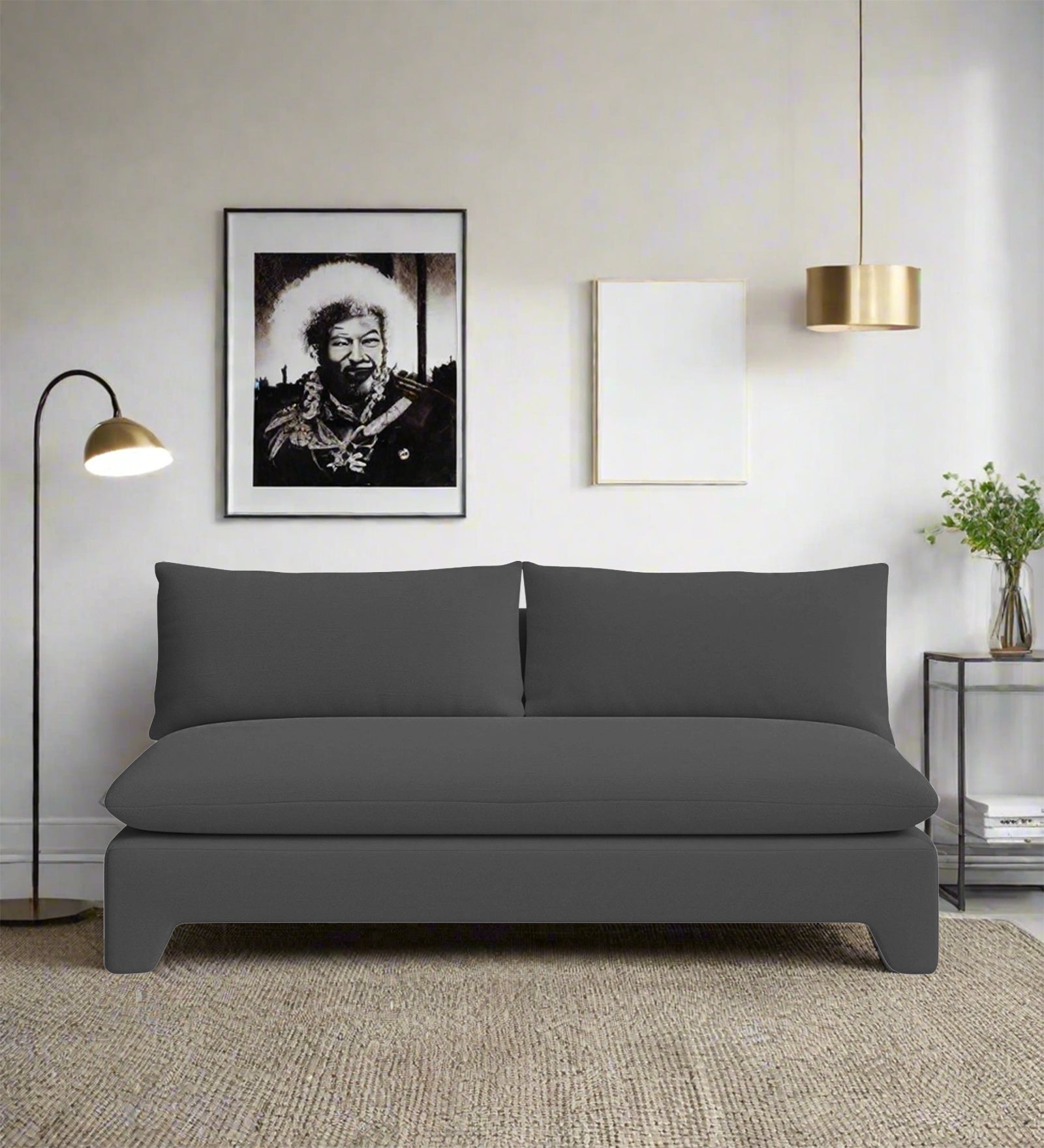 Azura Fabric 3 Seater Sofa In Stone Grey Colour - Febonic Living