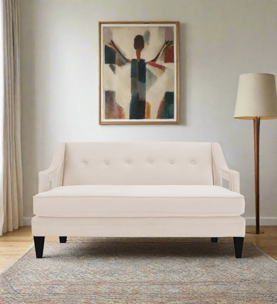 Daffy  2 Seater Velvet Sofa - Camel Beige by Febonic Living