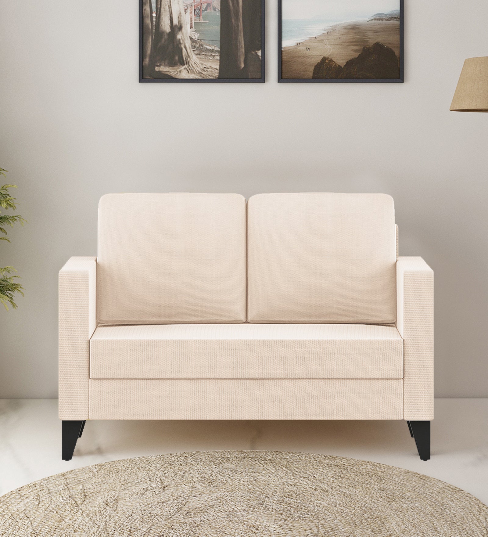 Nori Fabric 2 Seater Sofa In Woom Beige Colour