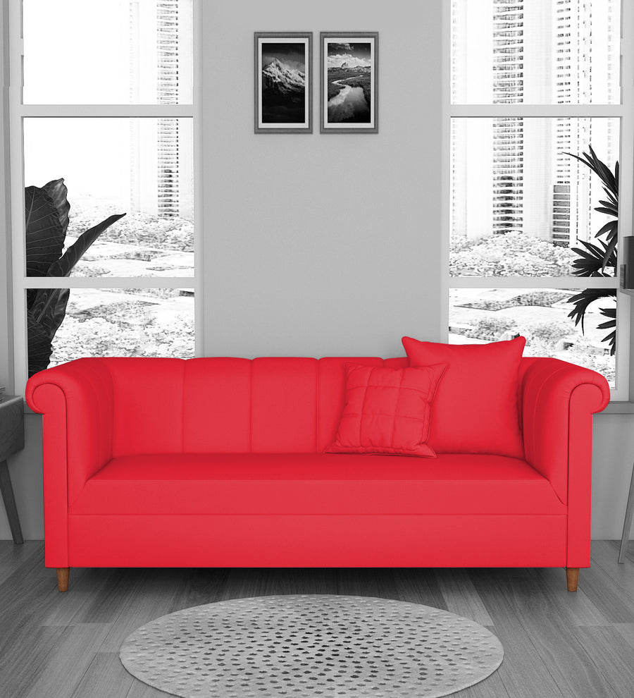 Rubi 3 Seater Velvet Sofa - Ox Blood Maroon by Febonic Living