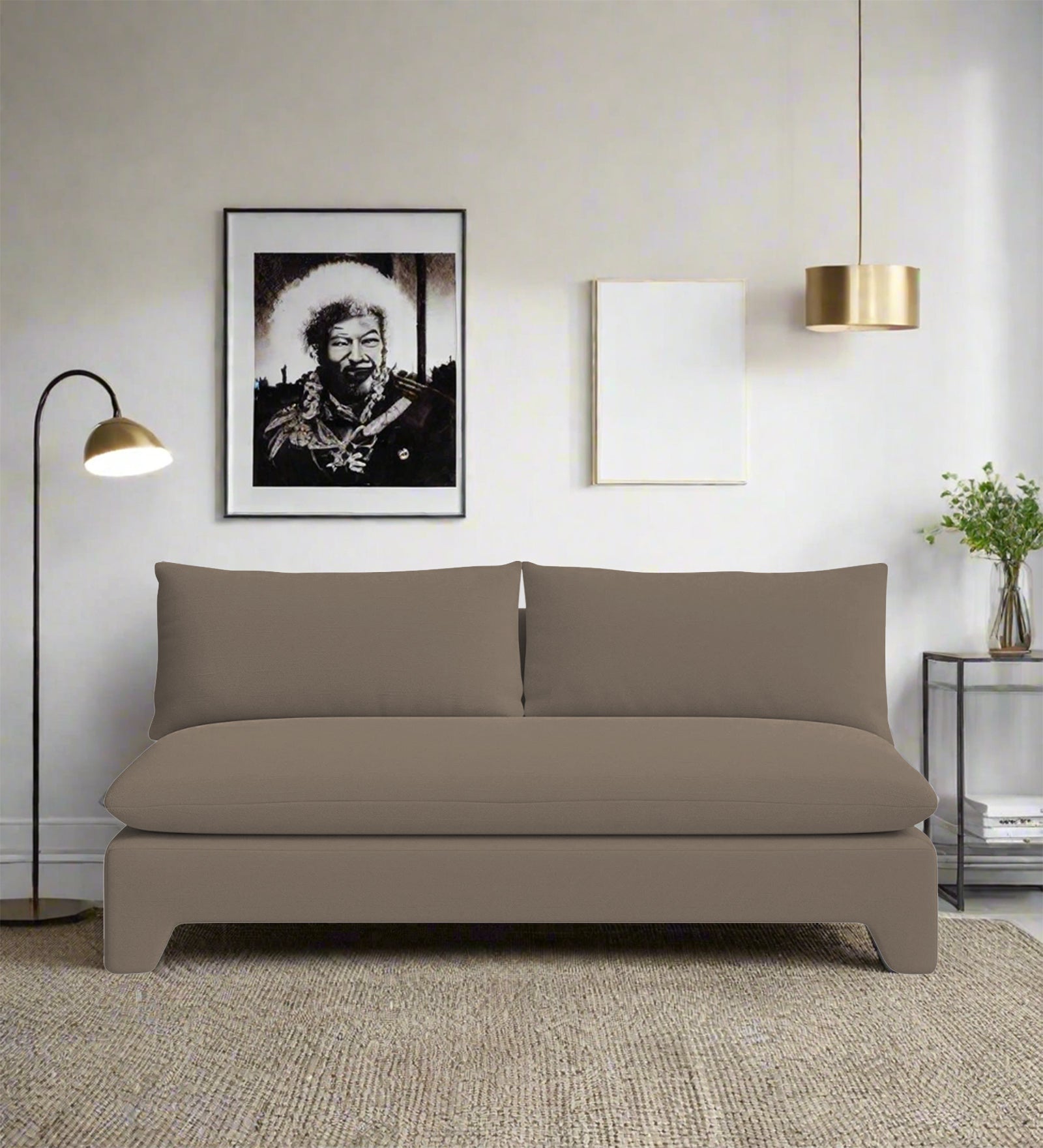Azura Fabric 3 Seater Sofa In Hazel Beige Colour - Febonic Living