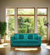 Nebula Fabric 3 Seater Sofa in Sea Green Colour