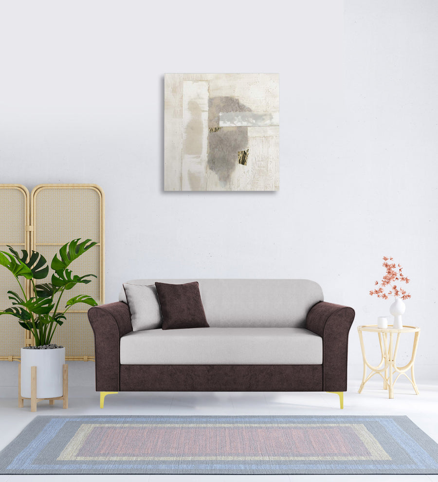 Jordan  2 Seater Velvet Sofa - Mocha Brown And Concreate Grey by Febonic Living