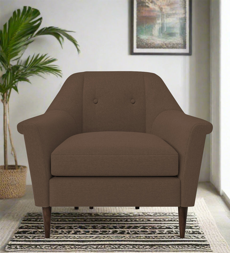 Homer  1 Seater Fabric Sofa - Rosy Brown by Febonic Living