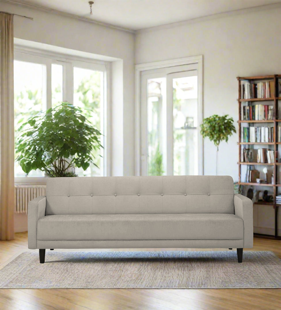 Noha 3 Seater Fabric Sofa - Ash Grey by Febonic Living
