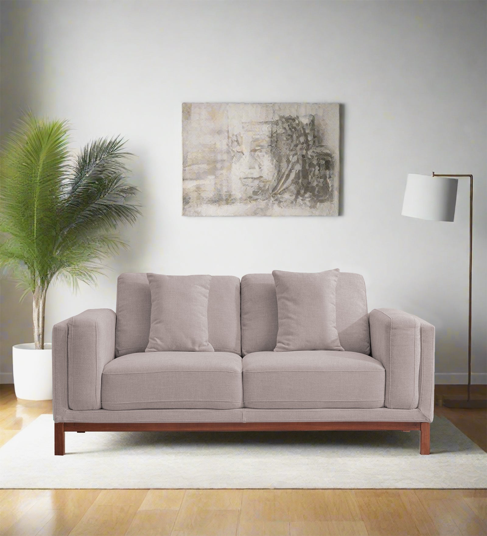 Borry Fabric 2 Seater Sofa in Almond Beige Colour - Febonic Living