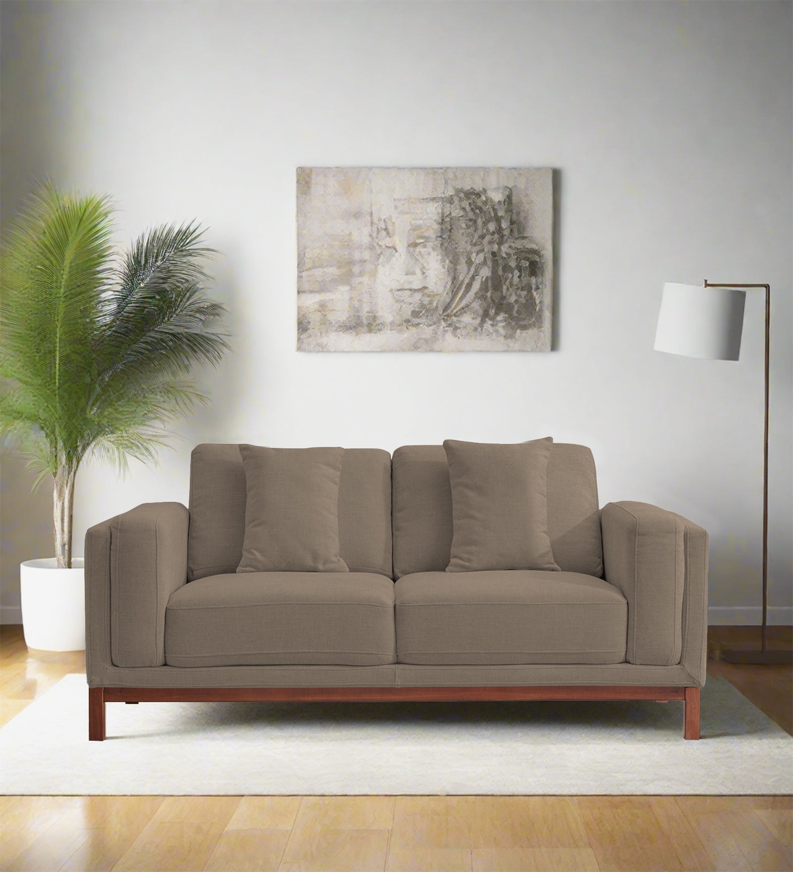 Borry Fabric 2 Seater Sofa in Hazel Beige Colour - Febonic Living